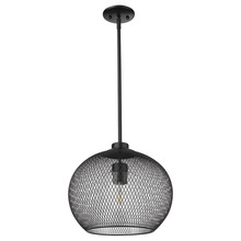 HOMEnhancements 70262 - Vivio Florence 1-Light Metal and Mesh Globe Pendant - MB E26