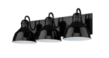 HOMEnhancements 70421 - Vivio Gia 3-Light Vanity - Glossy Black