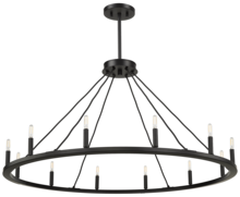 HOMEnhancements 20673 - 12 Light 48" Big Ring Single Tier Chandelier - MB T6-3K Lamps Included