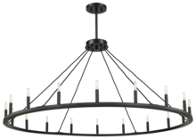 HOMEnhancements 20682 - 18 Light 60" Big Ring Single Tier Chandelier - MB T6-3K Lamps Included