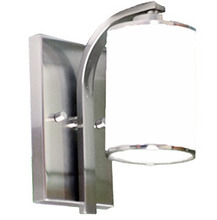 HOMEnhancements 18086 - Lexington 1 - Light White Glass - Sconce - Nickel