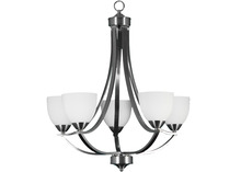 HOMEnhancements 15747 - Victoria 5-Light Chandelier - NK White Glass