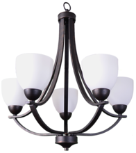 HOMEnhancements 16599 - Victoria 5-Light Chandelier - RB White Glass