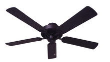 HOMEnhancements 20127 - 52" Black Patio Fan w/ ABS Matte Black Blades