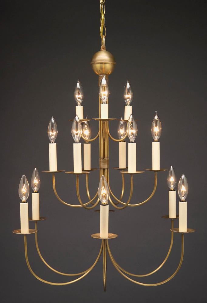 Hanging 3 Tier J-Arms Verdi Gris 15 Candelabra Soc