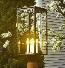 Northeast Lantern 11653-AC-LT4-CLR - Dowtown Post Light With 4 Candelabras