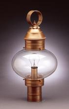 Northeast Lantern 2043-DB-MED-OPT - Onion Post No Cage  Dark Brass Medium Base Socket Optic Glass