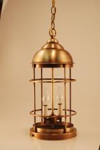 Northeast Lantern 3532-DB-LT2-CLR - Nautical Hanging Dark Brass 2 Candelabra Sockets Clear Glass