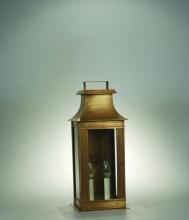 Northeast Lantern 5651-AB-LT2-FST - Pagoda Wall Antique Brass 2 Candelabra Sockets Frosted Glass