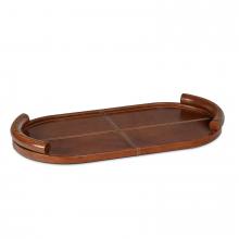 Regina Andrew 20-1609TAN - Regina Andrew Forte Leather Tray Oval (Cognac)