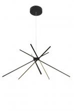 Bethel International Canada ALU01C42B - Matte Black LED Chandelier