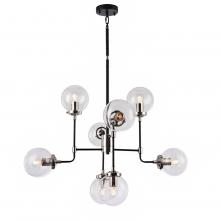 Bethel International Canada DU93 - Polished Nickel & Black Chandelier