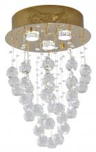 Bethel International Canada LX03G - Metal & Crystal Semi Flush Mount