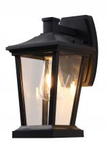 Bethel International Canada TD27W7MBLK - Metal & Glass Outdoor Wall Sconce