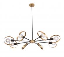 Bethel International Canada TR74C43BR - Black & Brushed Brass Chandelier