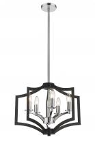 Bethel International Canada YS6904-5P-BK-CH - Black & Chrome Single Pendant Lighting