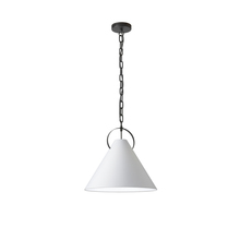 Dainolite PCN-161P-MB-790 - 1 Light Incandescent Pendant, Matte Black with White Shade