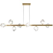 Dainolite PRN-548HP-AGB - 8 Light Halogen Horizontal Pendant, Aged Brass w/ Clear Glass