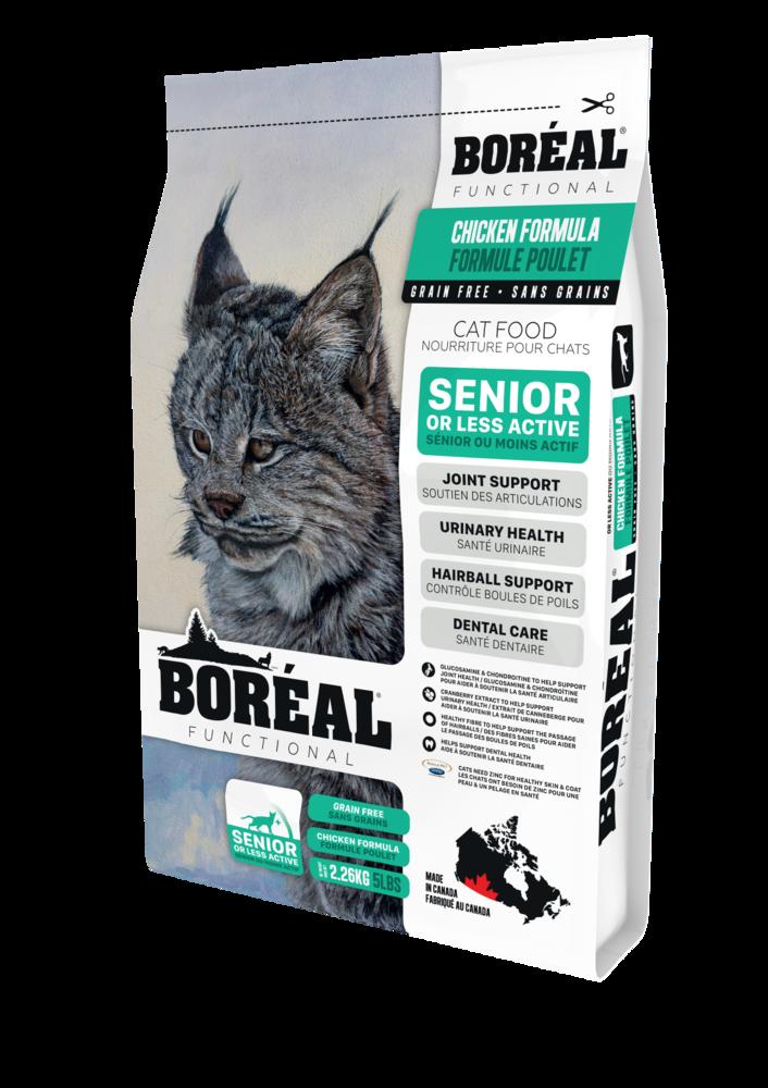 Boréal Functional Cat Food, Senior and Less Active, All Breeds, Chicken Formula 2.26kg