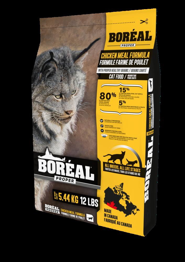 Boréal Proper, Cat Food, All Breeds Chicken Meal Formula 5.44kg