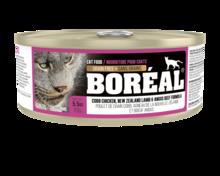 Boréal 0068856003750 - Boréal Cobb Chicken, New Zealand Lamb,  Angus Beef Formula Canned Cat