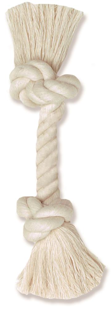 Small 9" 100% Cotton White Rope Bone