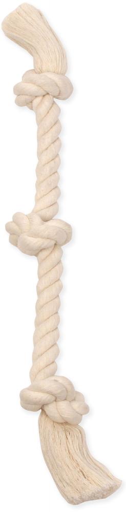 XL 36" 100% Cotton White 3 Knot Rope Tug