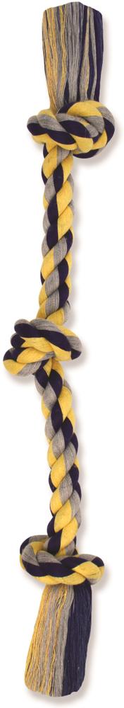 Sm 15" Cottonblend Color 3 Knot Rope Tug