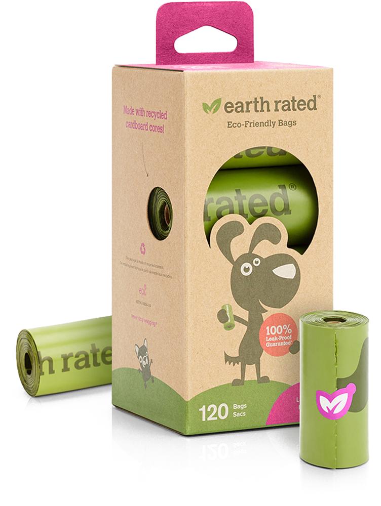 Earth Rated Dog Waste Bags, Lavender-Scented, 8 Refill Rolls