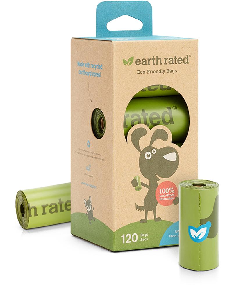 Earth Rated Dog Waste Bags, Unscented, 8 Refill Rolls