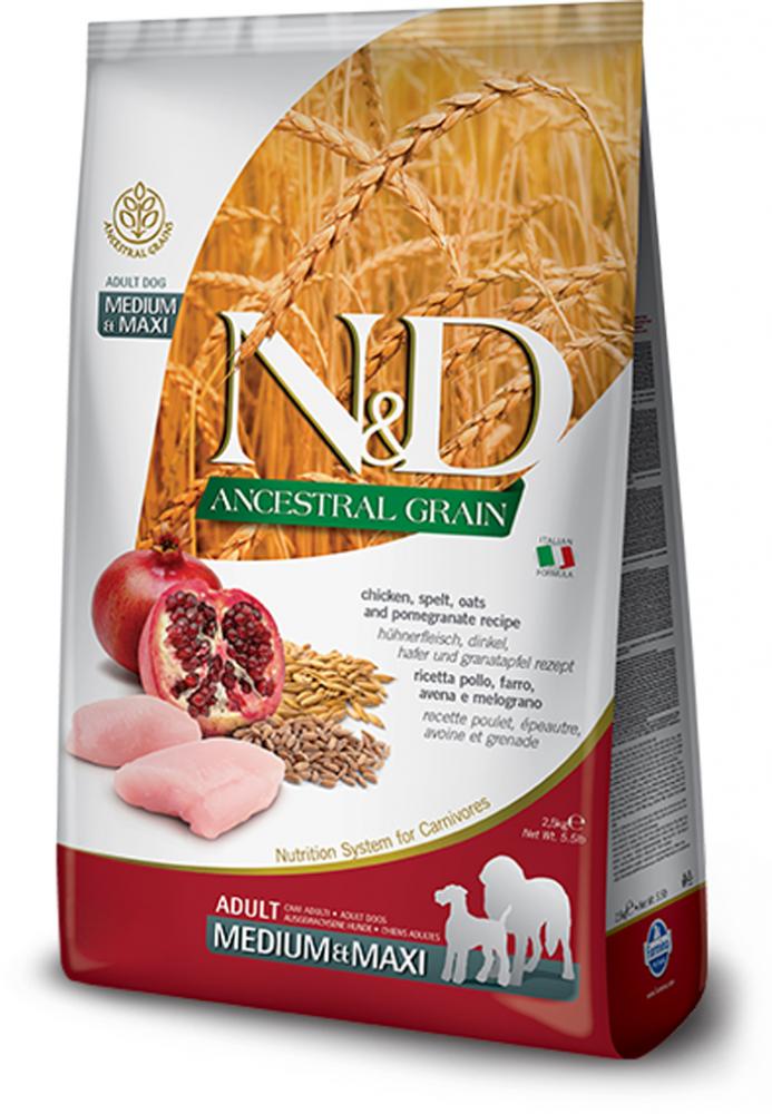 N&D Ancestral Grain Chicken & Pomegrante Adult Medium Dog