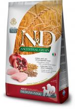 Farmina 08010276021489 - N&D Ancestral Grain Chicken & Pomegrante Adult Medium Dog