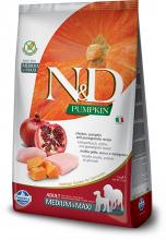 Farmina 08010276033260 - N&D Pumpkin Chicken & Pomegranate Adult Medium & Maxi