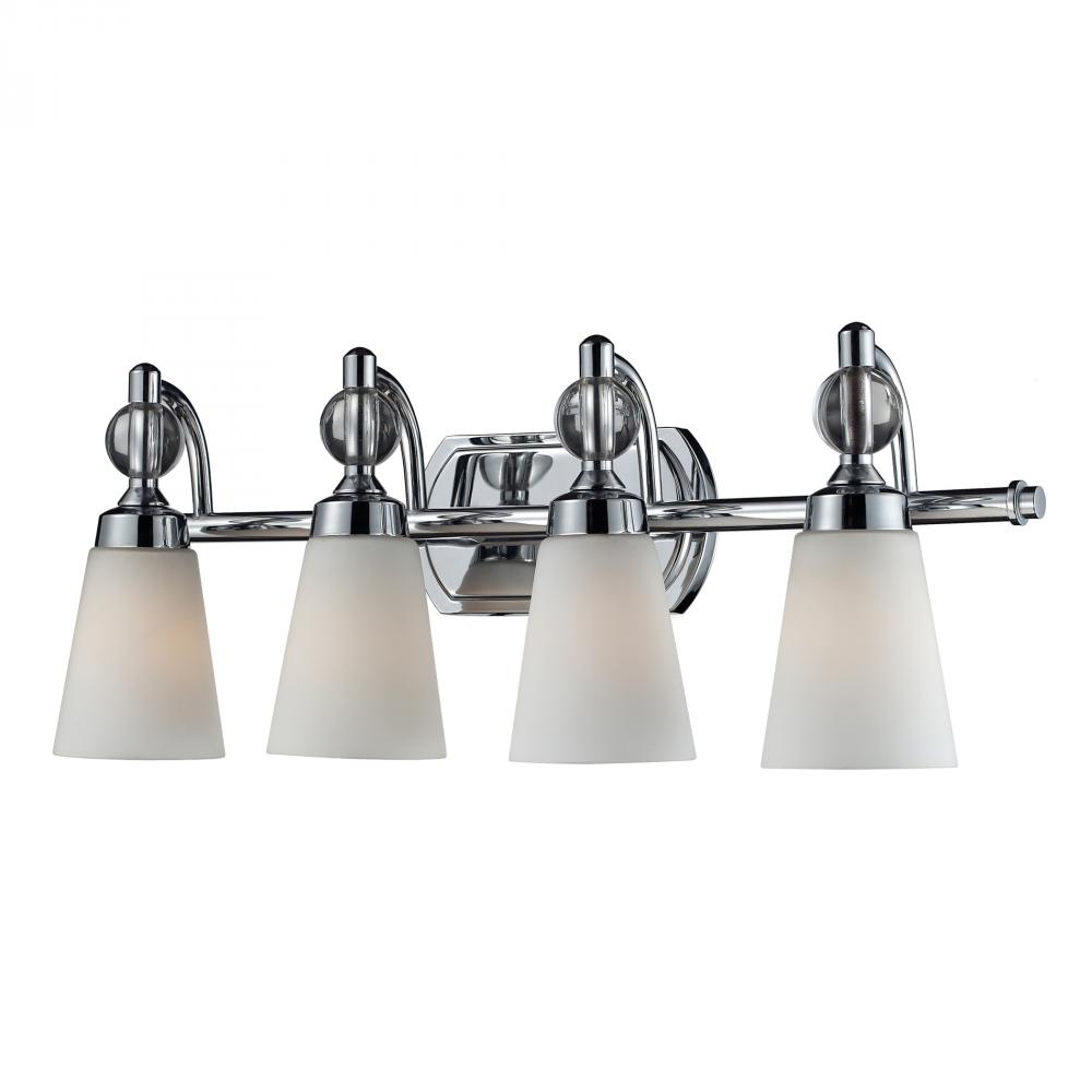 Four Light Polished Chrome Vanity