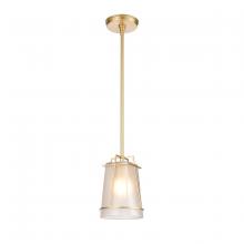 ELK Home 82125/1 - Square To Round 6'' Wide 1-Light Mini Pendant - Champagne Gold