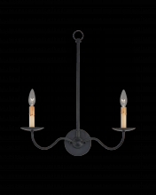 Currey 5000-0265 - Saxon Double-Light Black Wall