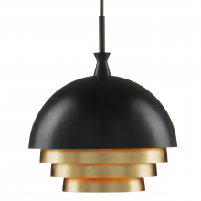 Currey 9000-1075 - Salviati Large Black & Gold Pendant