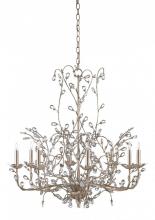 Currey 9975 - Crystal Bud Large Silver Chandelier