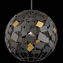 Currey 9000-1089 - Moon Night Gray & Gold Orb Chandelier