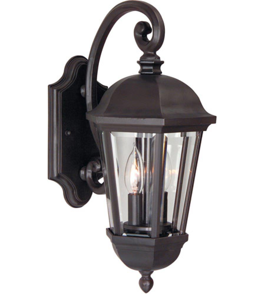 Britannia 2 Light Small Outdoor Wall Lantern in Oiled Bronze Outdoor