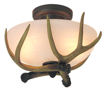 Craftmade X1611-EB - Antler 2 Light Semi Flush in European Bronze