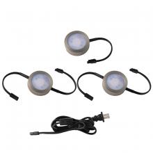 WAC Integrator Tier 1 HR-AC73-CS-BN - Puck Light Kit- 2 Double Wire Lights, 1 Single Wire Lights, and Cord