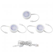 WAC Integrator Tier 1 HR-AC73-CS-WT - Puck Light Kit- 2 Double Wire Lights, 1 Single Wire Lights, and Cord