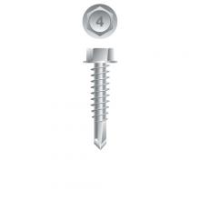 Intercorp 4H1 - Strong-Point 410 Stainless Steel Unslotted Indented Hex Washer Lap Stitching #12