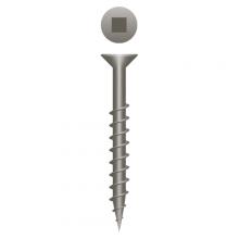 Intercorp 940QL - Strong-Point Square Drive Flat Head Particle Board Screws, Plain and Lubed, 9 x