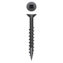 Intercorp XQ828NB - Strong-Point Square Drive Flat Head w/Nibs Particle Board Screws, Type '17', Bla