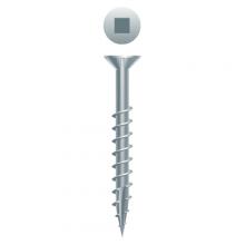 Intercorp XQ948NZ - Strong-Point Square Drive Flat Head w/Nibs Particle Board Screws, Type '17', Zin