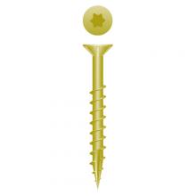 Intercorp XT814Y - Strong-Point Star Drive Flat Head w/Nibs, Coarse Thread, Type '17', Zinc Yellow