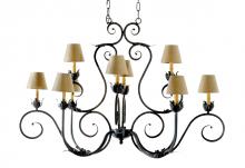 Meyda White 118049 - 48" Long Claire 10 Light Oblong Chandelier