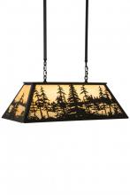 Meyda White 182464 - 36"L Tall Pines Oblong Pendant